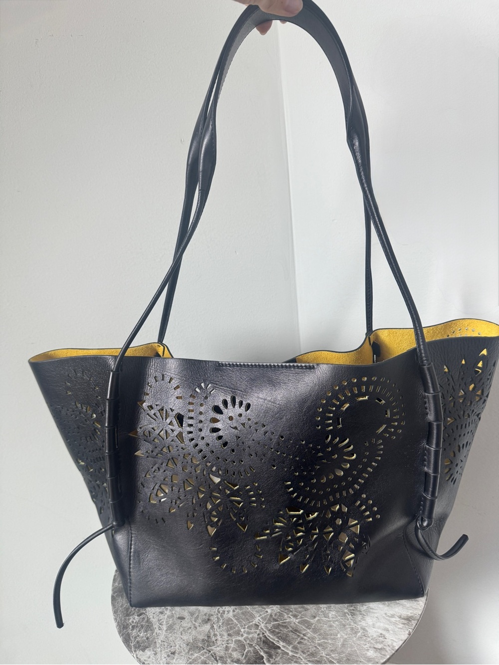 Dries Van Noten Lasercut Large Leather Tote - Picture 4 of 12